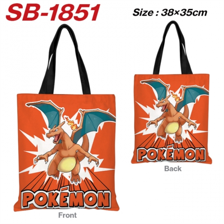 Pokemon Anime Canvas Handheld Shoulder Bag Handbag Shopping Bag 38X35CM SB-1851