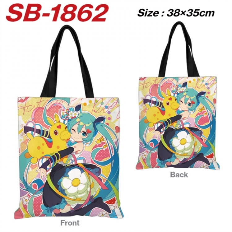 Hatsune Miku Anime Canvas Handheld Shoulder Bag Handbag Shopping Bag 38X35CM SB-1862