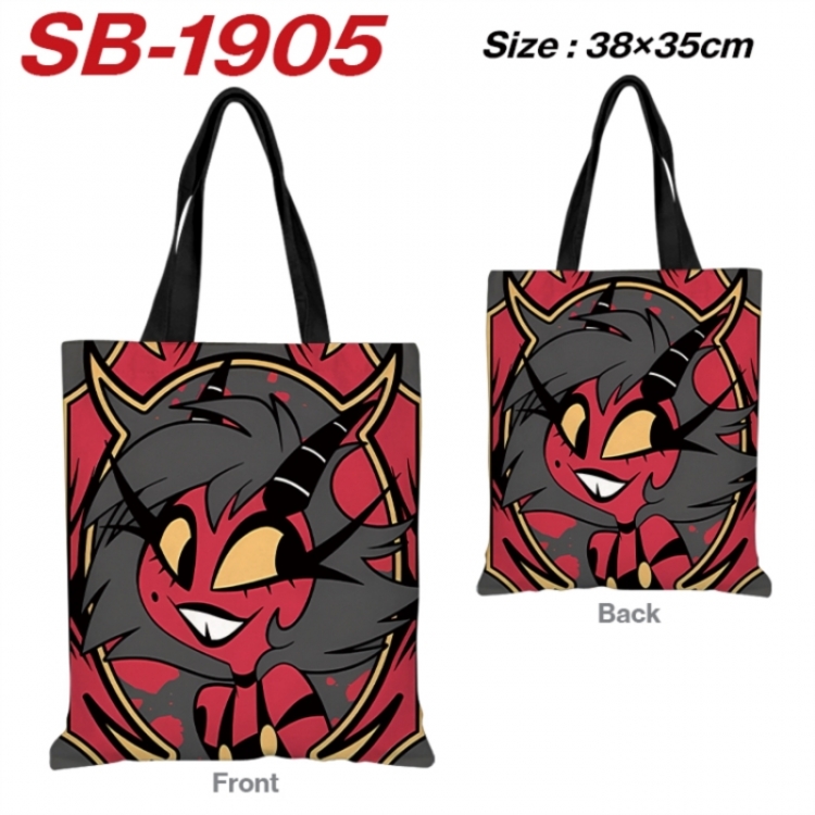 Hazbin Hotel Anime Canvas Handheld Shoulder Bag Handbag Shopping Bag 38X35CM SB-1905