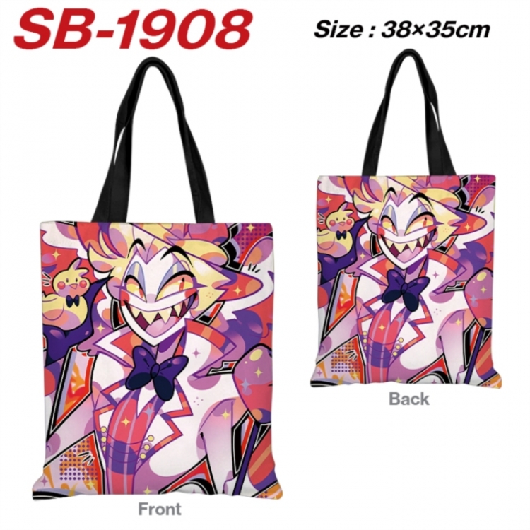 Hazbin Hotel Anime Canvas Handheld Shoulder Bag Handbag Shopping Bag 38X35CM SB-190