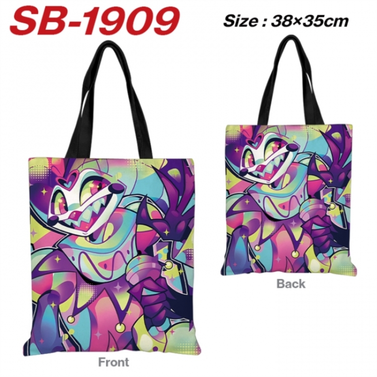 Hazbin Hotel Anime Canvas Handheld Shoulder Bag Handbag Shopping Bag 38X35CM SB-1909