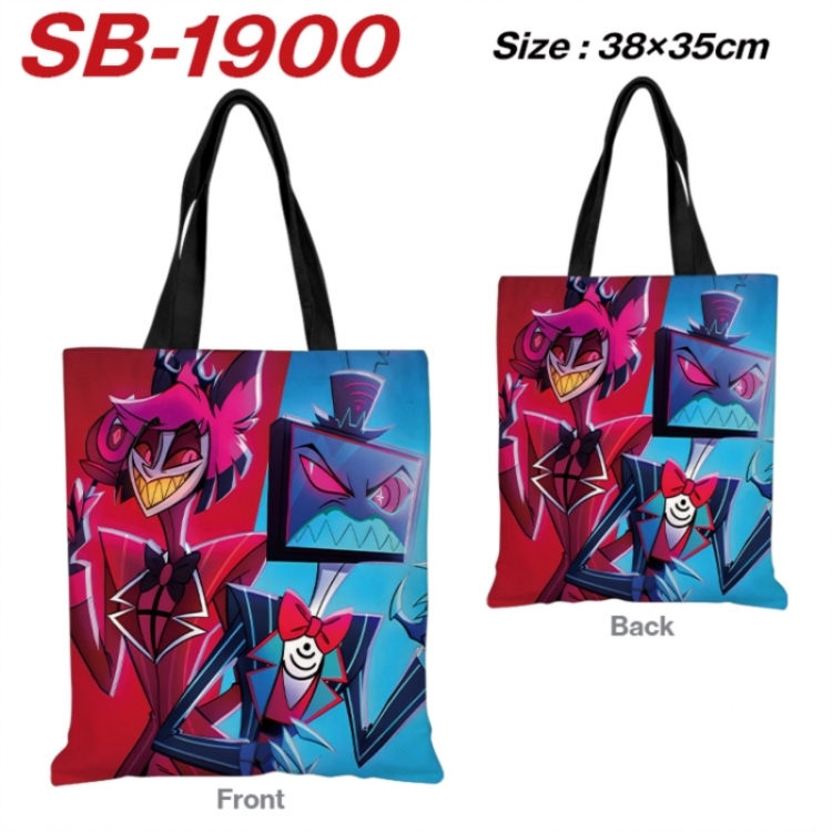 Hazbin Hotel Anime Canvas Handheld Shoulder Bag Handbag Shopping Bag 38X35CM SB-1900
