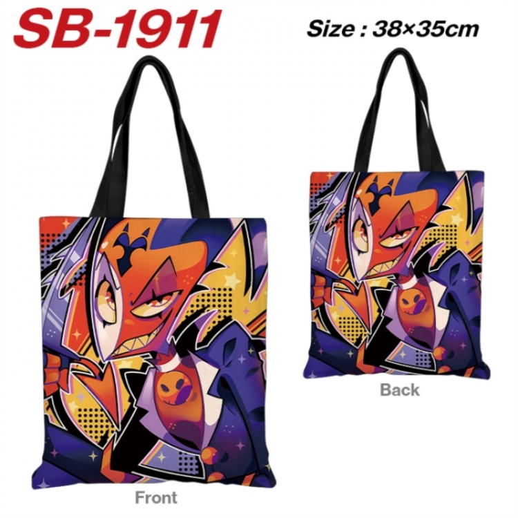 Hazbin Hotel Anime Canvas Handheld Shoulder Bag Handbag Shopping Bag 38X35CM SB-1911