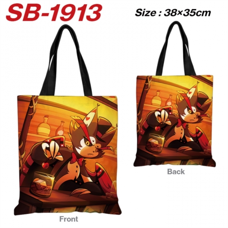 Hazbin Hotel Anime Canvas Handheld Shoulder Bag Handbag Shopping Bag 38X35CM SB-1913