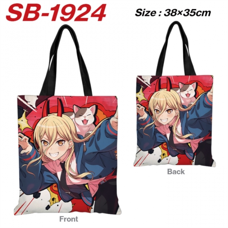 Chainsaw man Anime Canvas Handheld Shoulder Bag Handbag Shopping Bag 38X35CM SB-1924