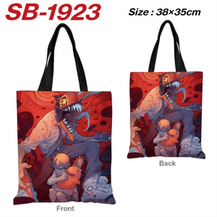 Chainsaw man Anime Canvas Handheld Shoulder Bag Handbag Shopping Bag 38X35CM SB-1923