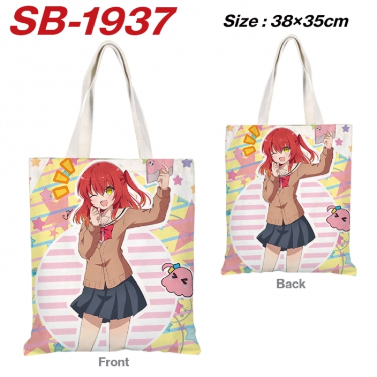 BOCCHI THE ROCK! Anime Canvas Handheld Shoulder Bag Handbag Shopping Bag 38X35CM