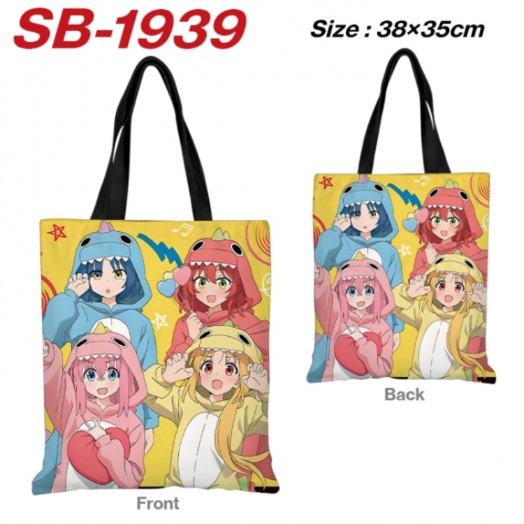 BOCCHI THE ROCK! Anime Canvas Handheld Shoulder Bag Handbag Shopping Bag 38X35CM