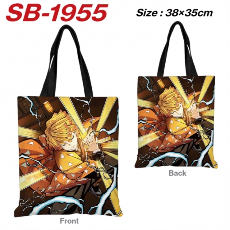 Demon Slayer Kimets Anime Canvas Handheld Shoulder Bag Handbag Shopping Bag 38X35CM