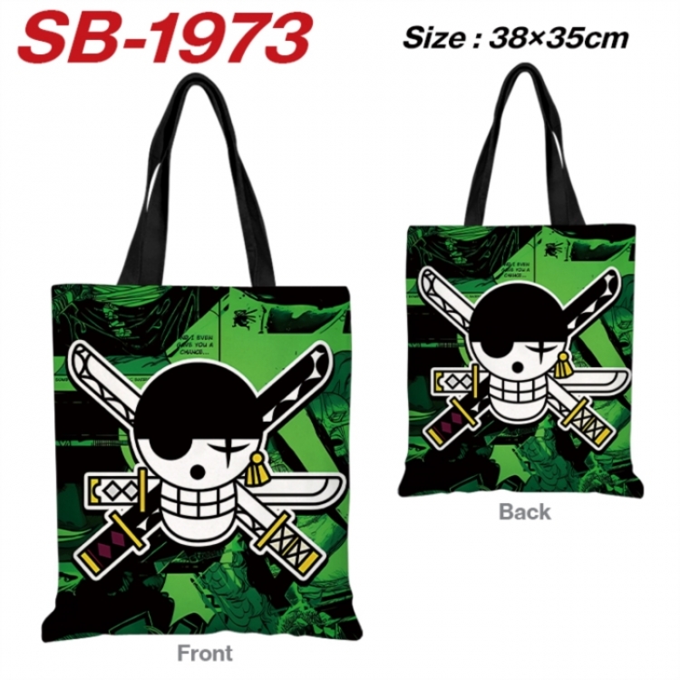 One Piece Anime Canvas Handheld Shoulder Bag Handbag Shopping Bag 38X35CM