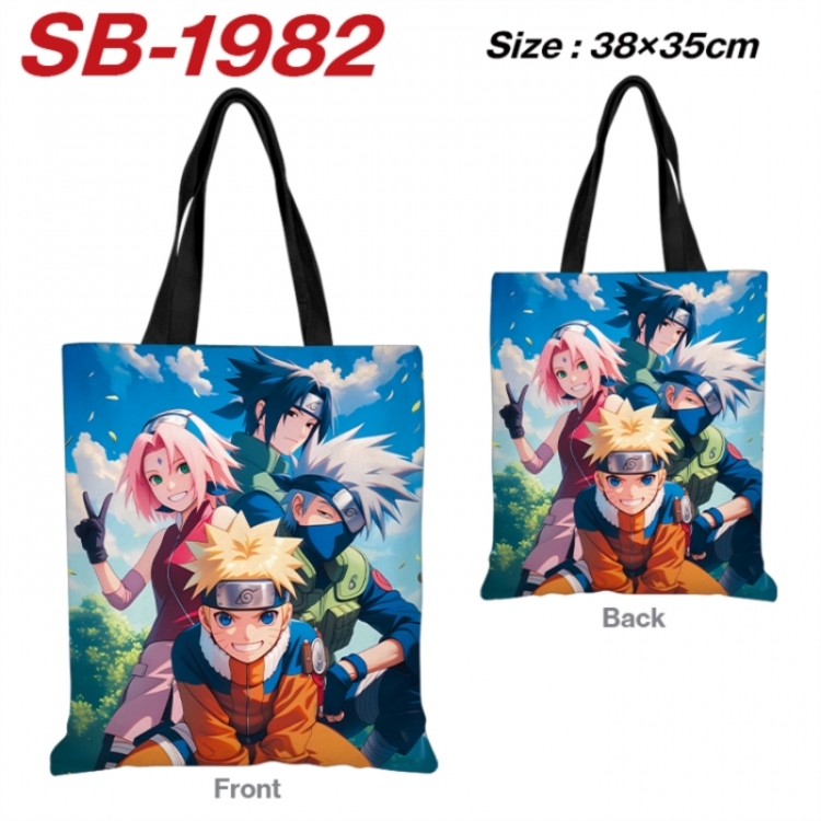 Naruto Anime Canvas Handheld Shoulder Bag Handbag Shopping Bag 38X35CM
