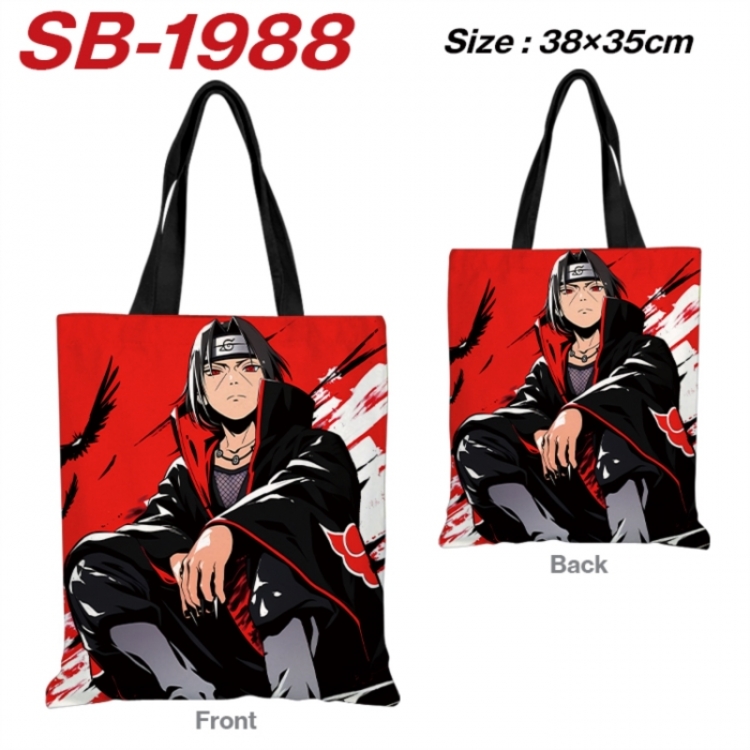 Naruto Anime Canvas Handheld Shoulder Bag Handbag Shopping Bag 38X35CM