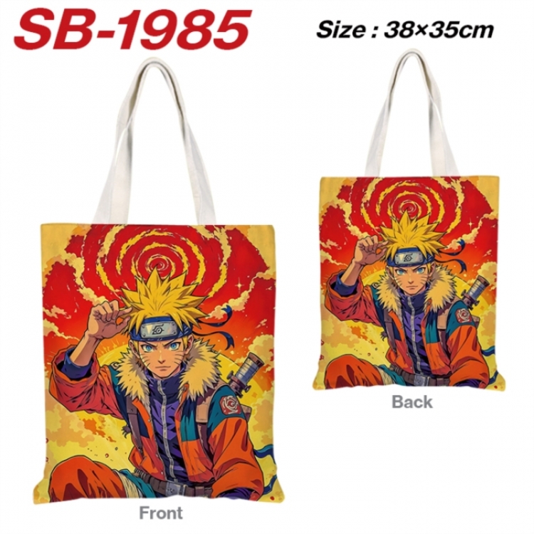Naruto Anime Canvas Handheld Shoulder Bag Handbag Shopping Bag 38X35CM