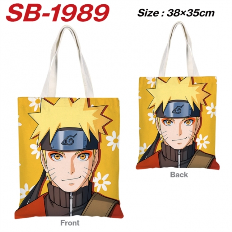 Naruto Anime Canvas Handheld Shoulder Bag Handbag Shopping Bag 38X35CM
