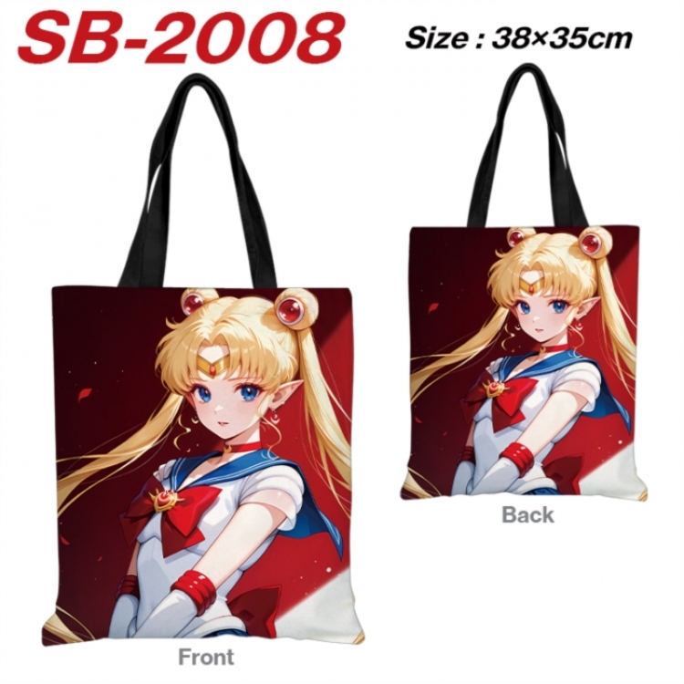 sailormoon Anime Canvas Handheld Shoulder Bag Handbag Shopping Bag 38X35CM