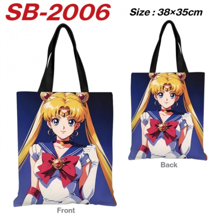 sailormoon Anime Canvas Handheld Shoulder Bag Handbag Shopping Bag 38X35CM
