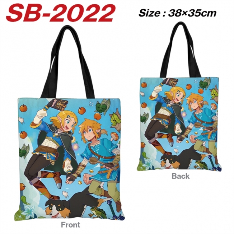 The Legend of Zelda Anime Canvas Handheld Shoulder Bag Handbag Shopping Bag 38X35CM
