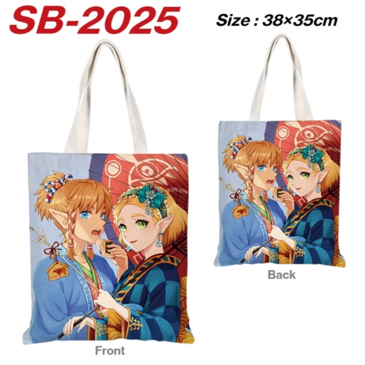 The Legend of Zelda Anime Canvas Handheld Shoulder Bag Handbag Shopping Bag 38X35CM