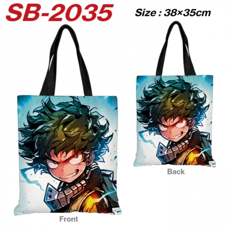 My Hero Academia Anime Canvas Handheld Shoulder Bag Handbag Shopping Bag 38X35CM