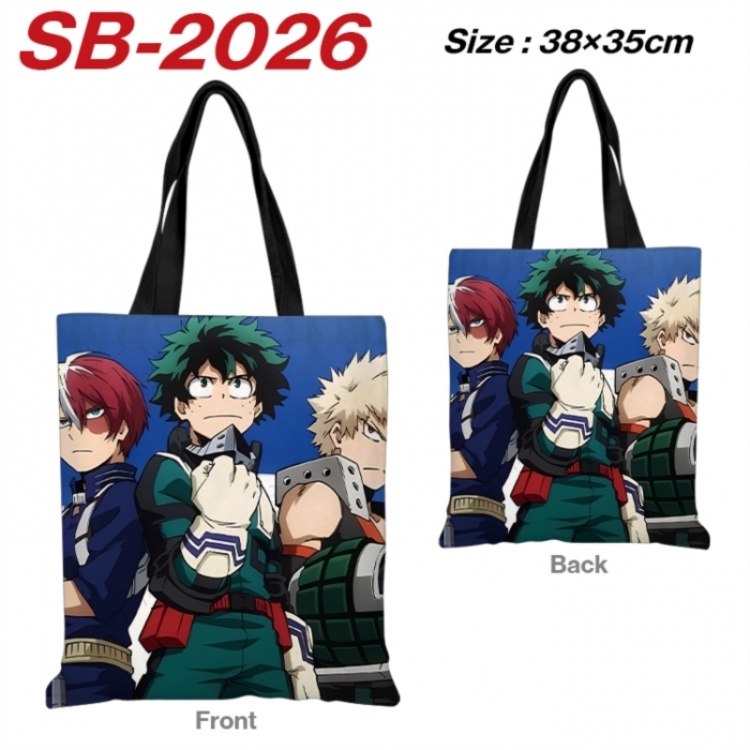 My Hero Academia Anime Canvas Handheld Shoulder Bag Handbag Shopping Bag 38X35CM