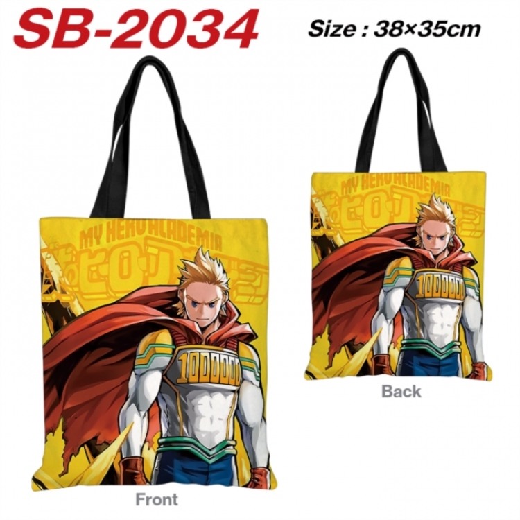My Hero Academia Anime Canvas Handheld Shoulder Bag Handbag Shopping Bag 38X35CM