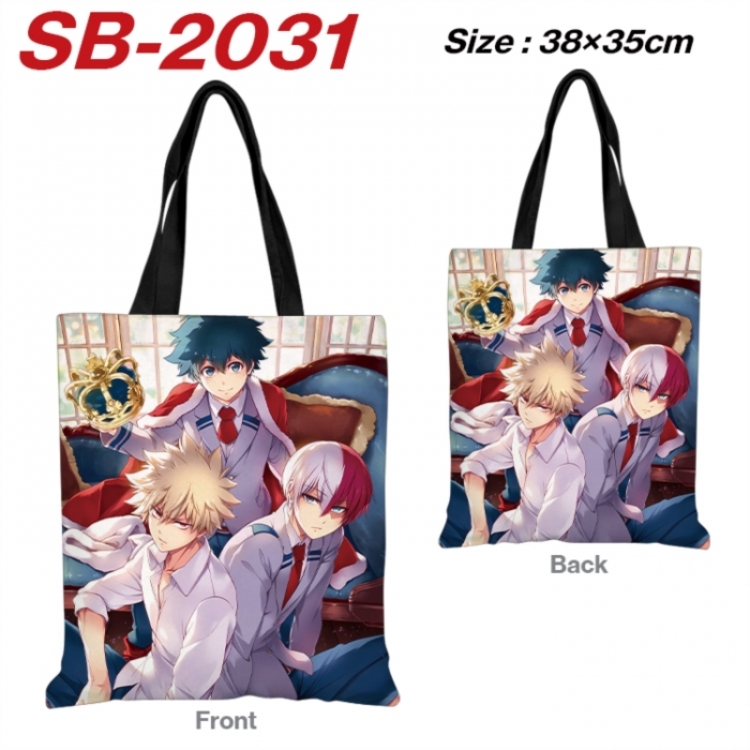 My Hero Academia Anime Canvas Handheld Shoulder Bag Handbag Shopping Bag 38X35CM
