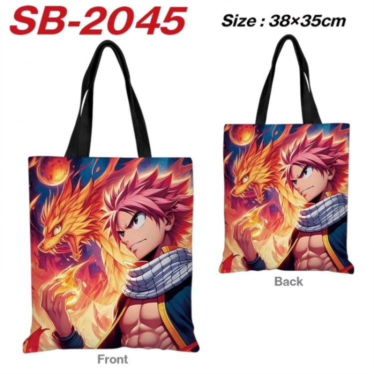 Fairy tail Anime Canvas Handheld Shoulder Bag Handbag Shopping Bag 38X35CM
