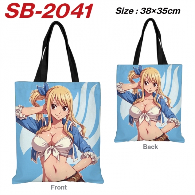 Fairy tail Anime Canvas Handheld Shoulder Bag Handbag Shopping Bag 38X35CM