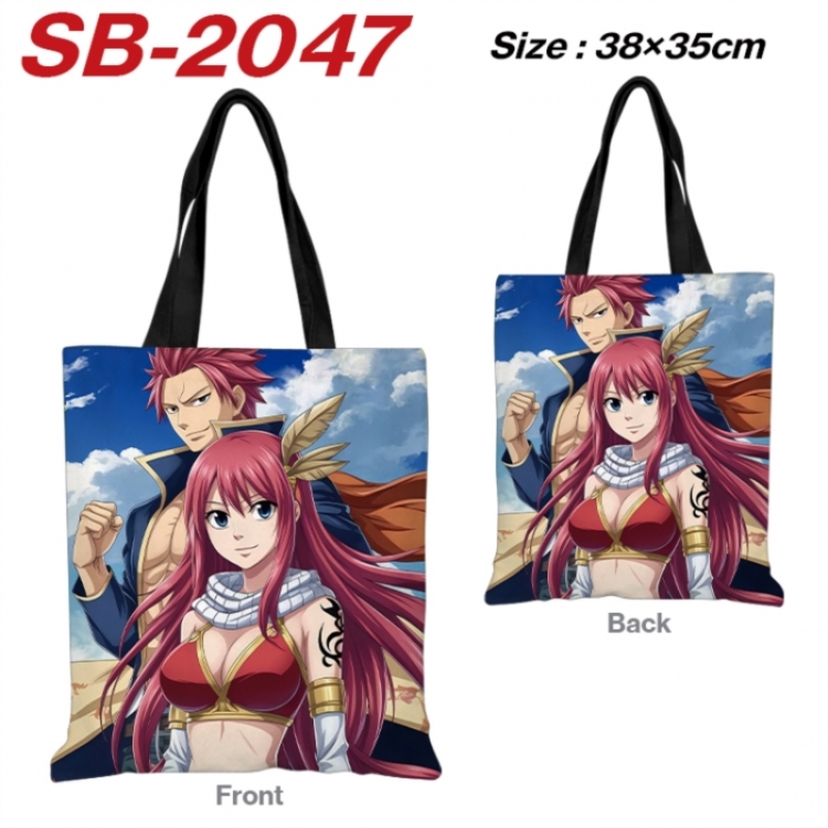 Fairy tail Anime Canvas Handheld Shoulder Bag Handbag Shopping Bag 38X35CM