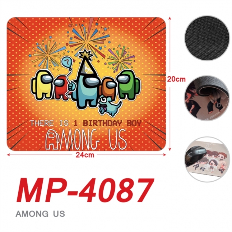 Among us Anime Full Color Printing Mouse Pad Unlocked 20X24cm price for 5 pcs