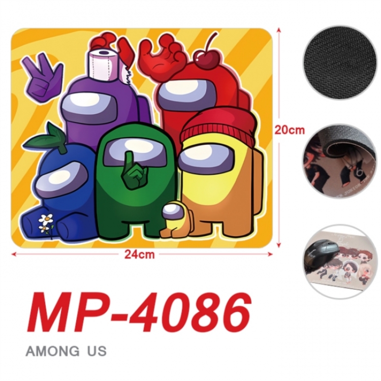 Among us Anime Full Color Printing Mouse Pad Unlocked 20X24cm price for 5 pcs