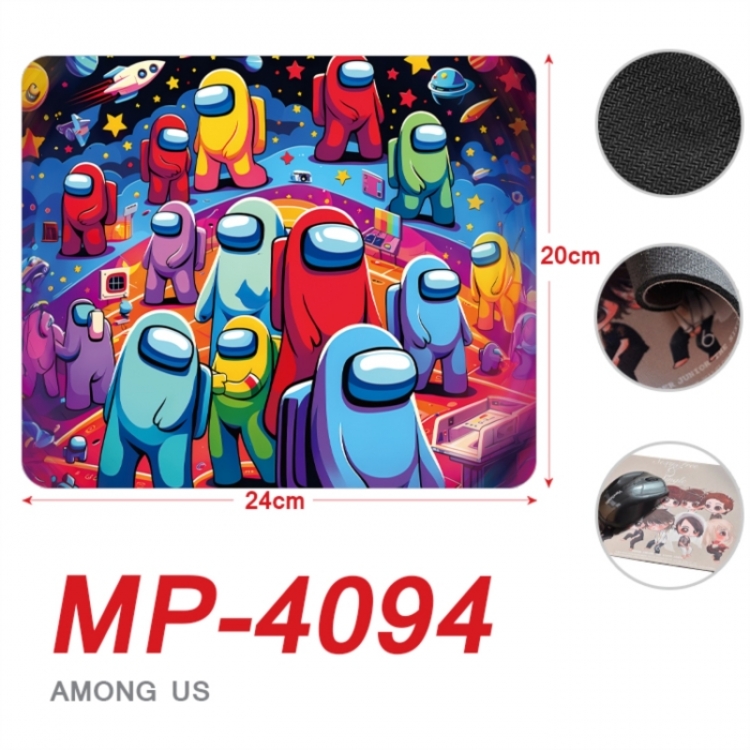 Among us Anime Full Color Printing Mouse Pad Unlocked 20X24cm price for 5 pcs