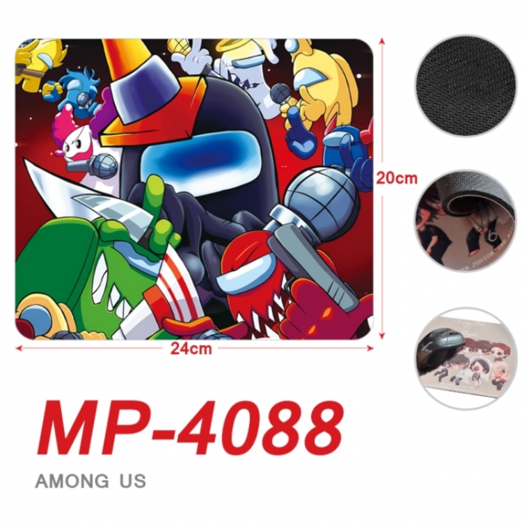 Among us Anime Full Color Printing Mouse Pad Unlocked 20X24cm price for 5 pcs