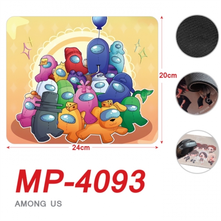 Among us Anime Full Color Printing Mouse Pad Unlocked 20X24cm price for 5 pcs