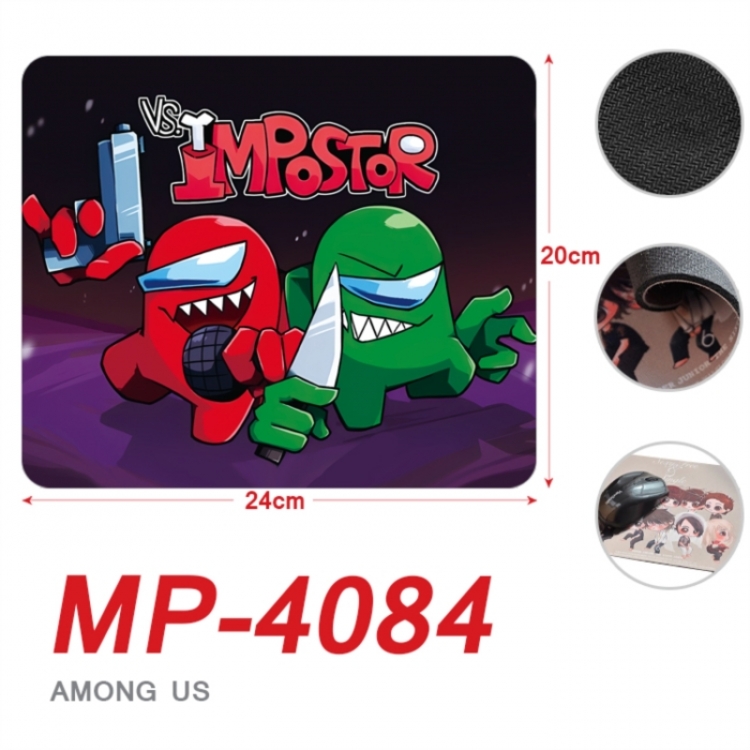 Among us Anime Full Color Printing Mouse Pad Unlocked 20X24cm price for 5 pcs