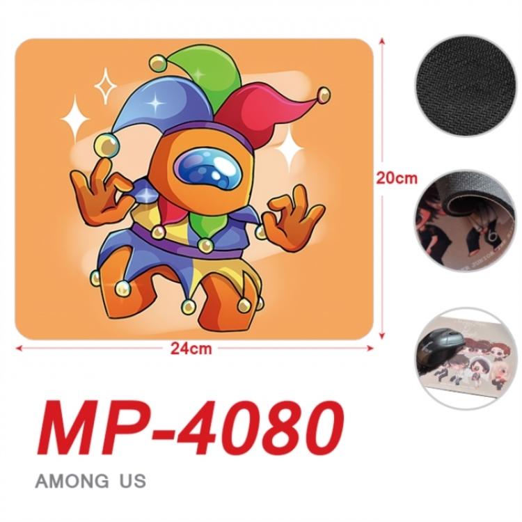 Among us Anime Full Color Printing Mouse Pad Unlocked 20X24cm price for 5 pcs