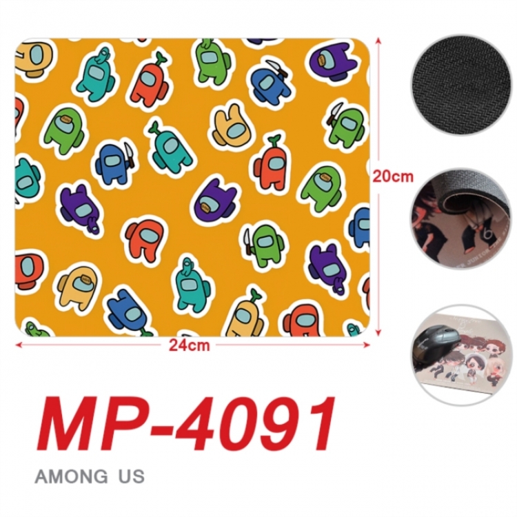Among us Anime Full Color Printing Mouse Pad Unlocked 20X24cm price for 5 pcs
