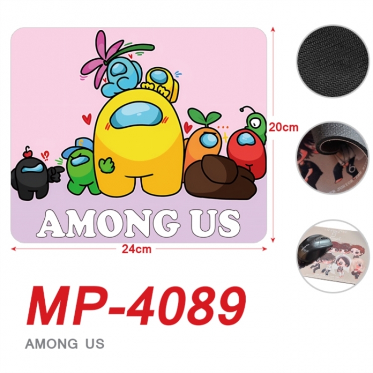 Among us Anime Full Color Printing Mouse Pad Unlocked 20X24cm price for 5 pcs