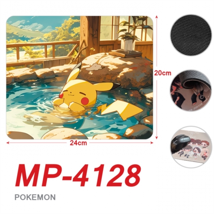 Pokemon Anime Full Color Printing Mouse Pad Unlocked 20X24cm price for 5 pcs