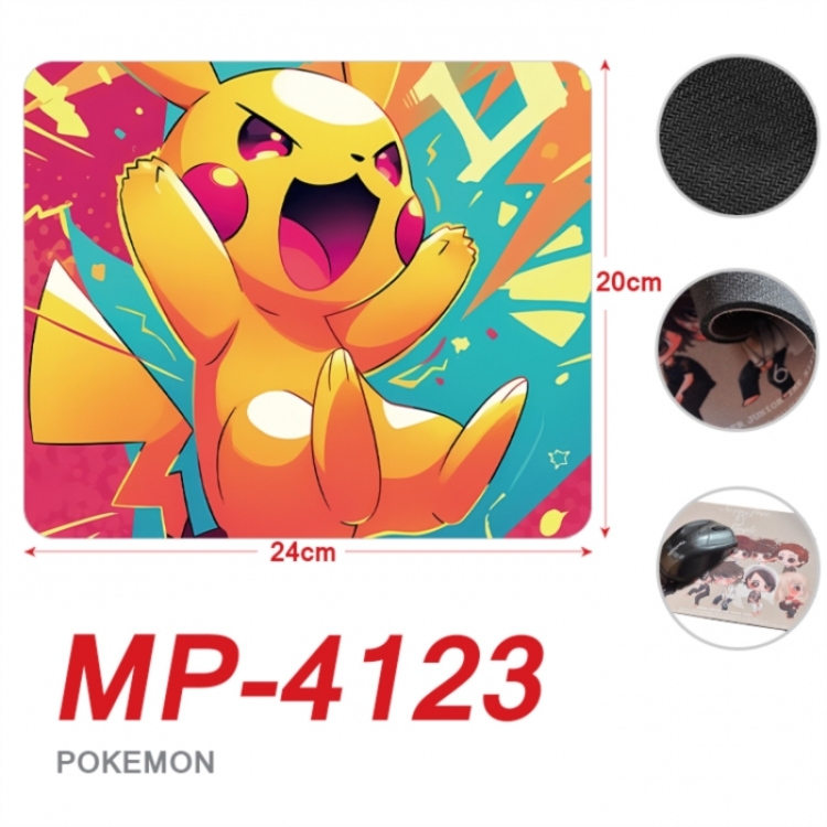 Pokemon Anime Full Color Printing Mouse Pad Unlocked 20X24cm price for 5 pcs