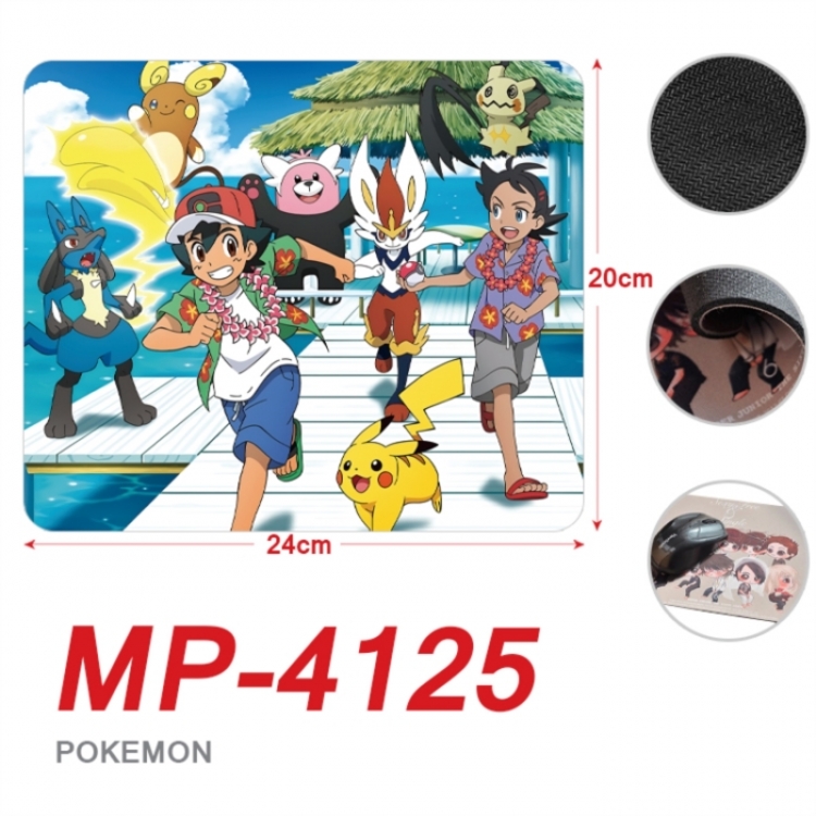 Pokemon Anime Full Color Printing Mouse Pad Unlocked 20X24cm price for 5 pcs