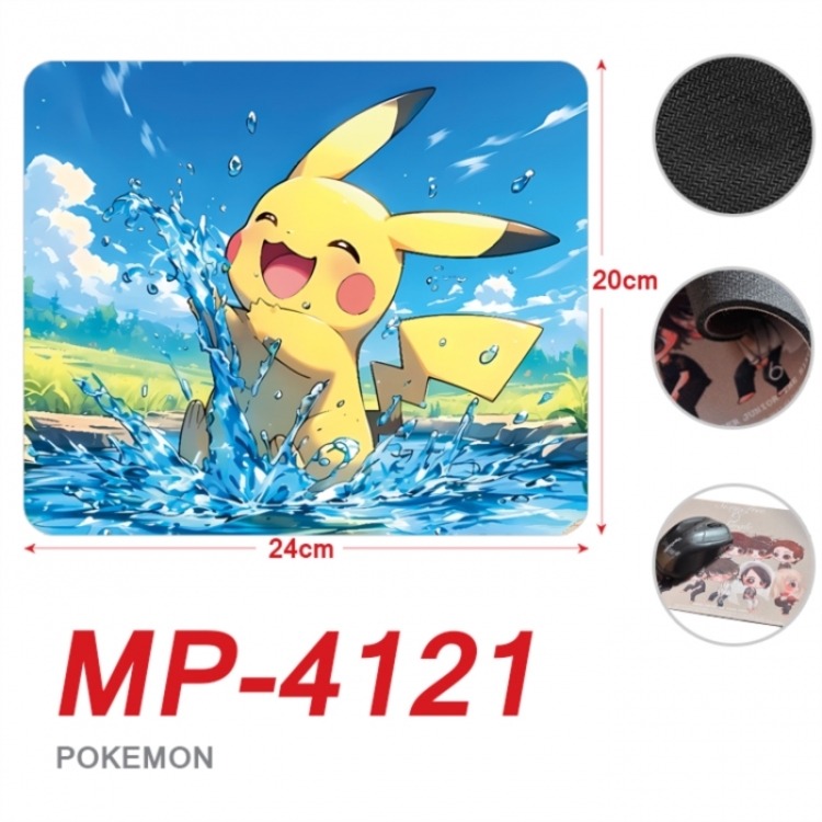 Pokemon Anime Full Color Printing Mouse Pad Unlocked 20X24cm price for 5 pcs
