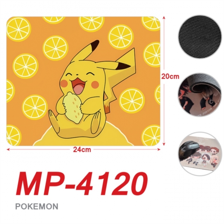 Pokemon Anime Full Color Printing Mouse Pad Unlocked 20X24cm price for 5 pcs