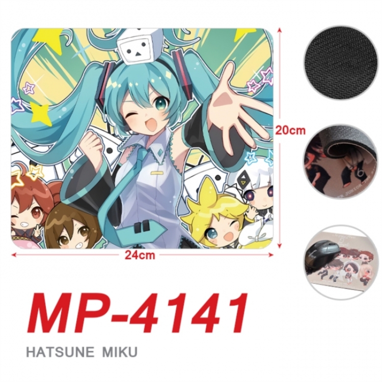 Hatsune Miku Anime Full Color Printing Mouse Pad Unlocked 20X24cm price for 5 pcs