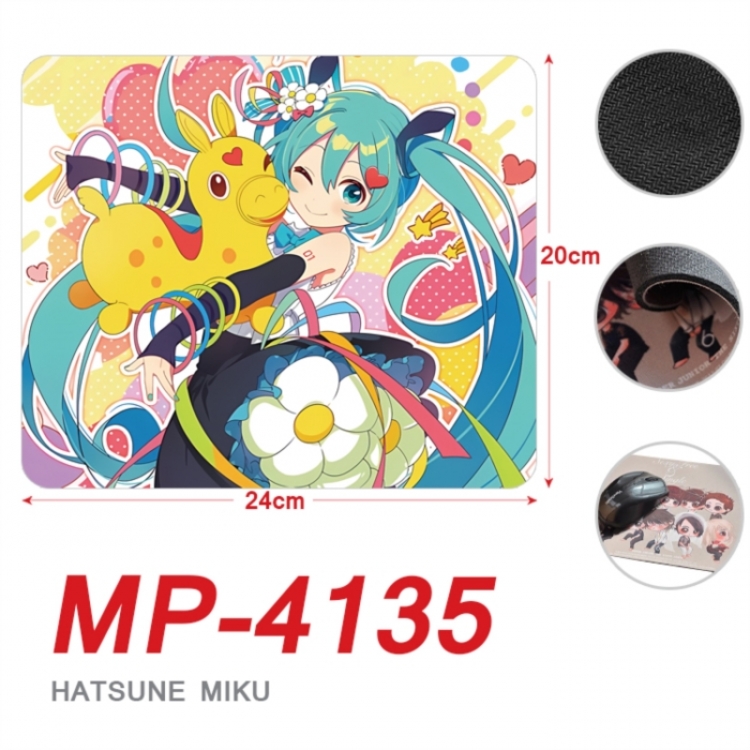 Hatsune Miku Anime Full Color Printing Mouse Pad Unlocked 20X24cm price for 5 pcs