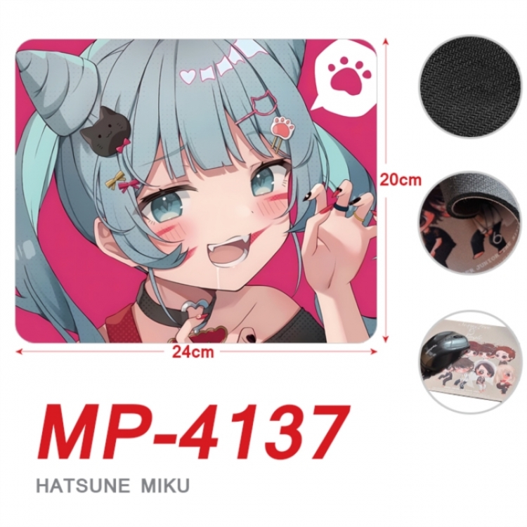 Hatsune Miku Anime Full Color Printing Mouse Pad Unlocked 20X24cm price for 5 pcs