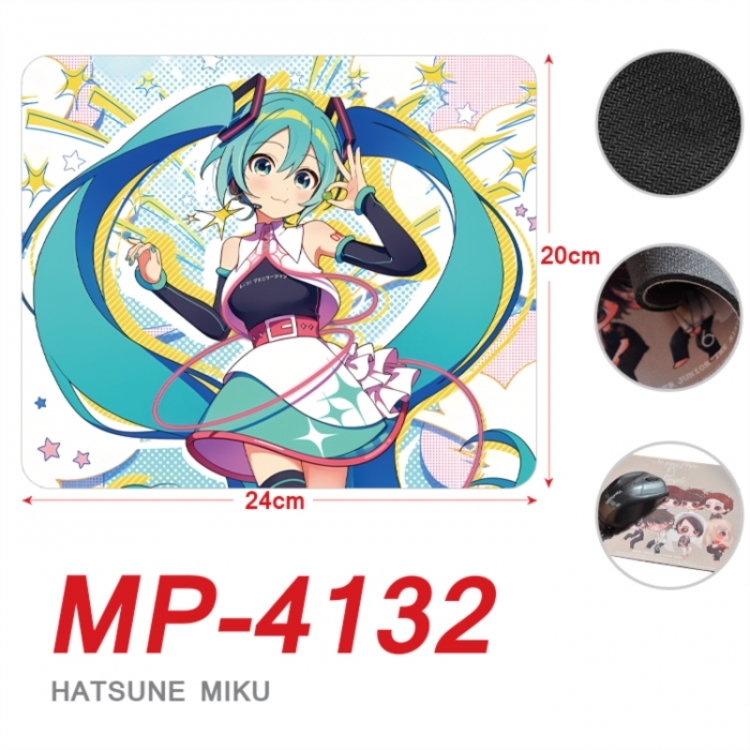 Hatsune Miku Anime Full Color Printing Mouse Pad Unlocked 20X24cm price for 5 pcs