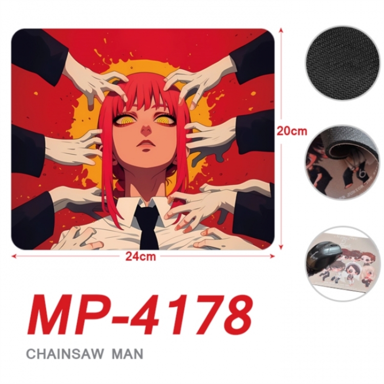 Chainsaw man Anime Full Color Printing Mouse Pad Unlocked 20X24cm price for 5 pcs