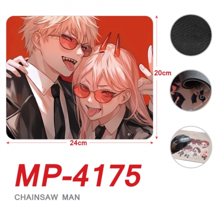 Chainsaw man Anime Full Color Printing Mouse Pad Unlocked 20X24cm price for 5 pcs