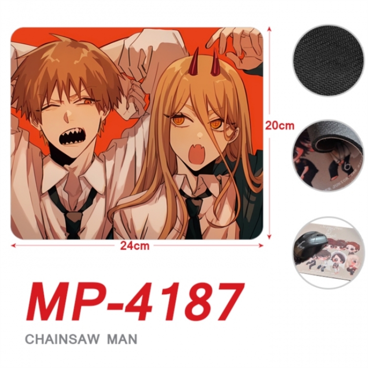 Chainsaw man Anime Full Color Printing Mouse Pad Unlocked 20X24cm price for 5 pcs